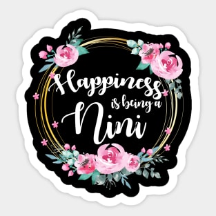 Happiness Is Being A Nene Floral Sticker